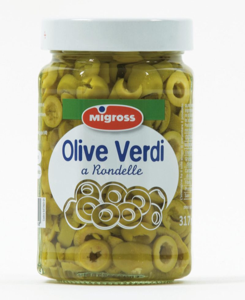 Olive verdi a rondelle Migross 130 g