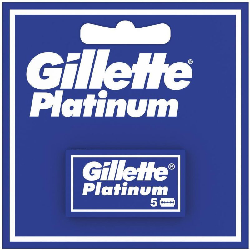 Gillette Lamette di Ricambio per Rasoio da Uomo Platinum, 5 Ricariche