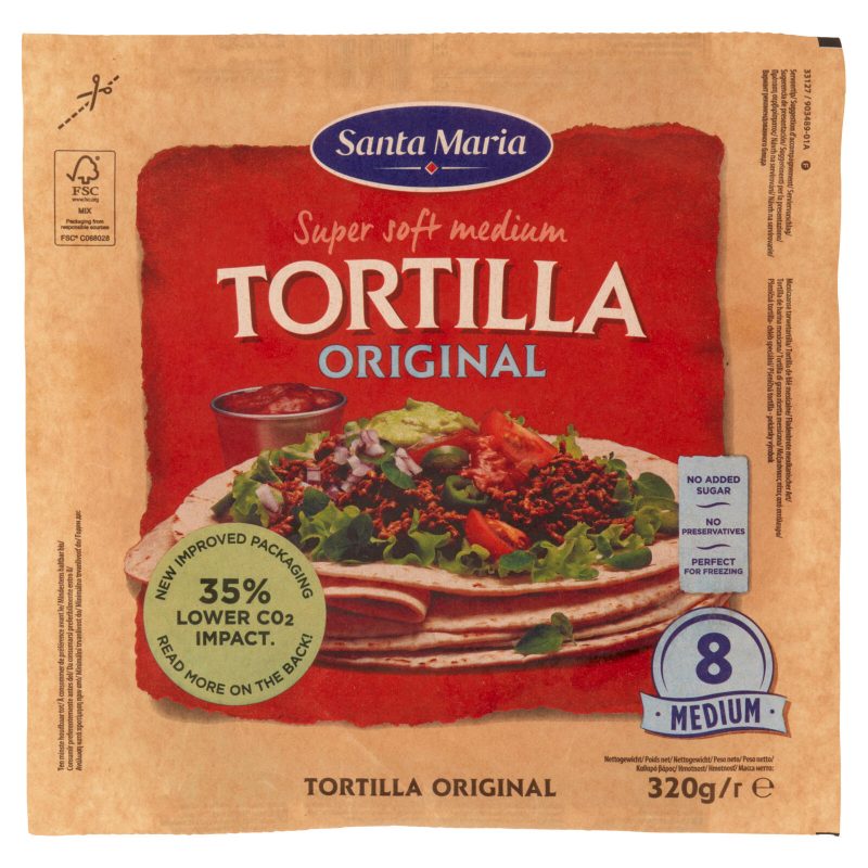 Santa Maria Super soft medium Tortilla Original 8 Medium 320 g