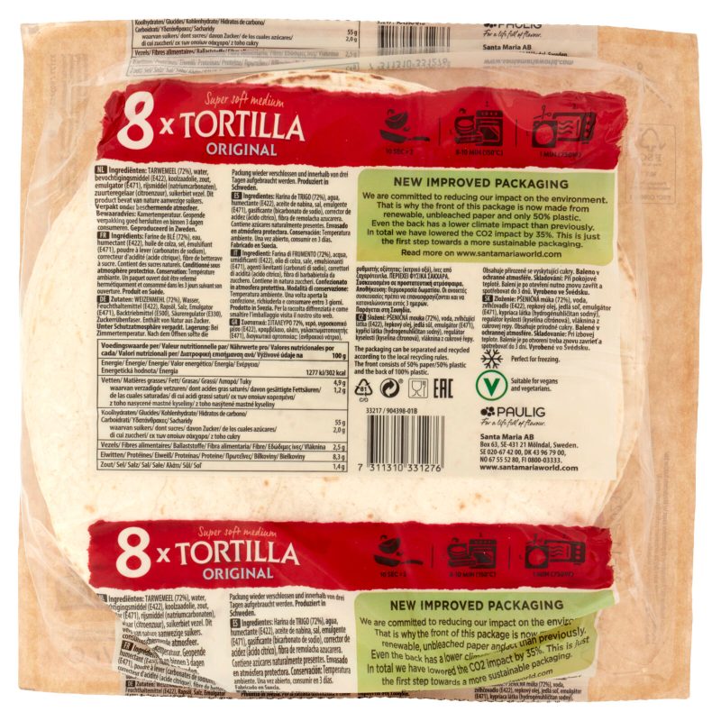 Santa Maria Super soft medium Tortilla Original 8 Medium 320 g