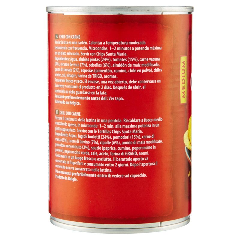 Santa Maria Mexican style Chili con Carne Medium 410 g