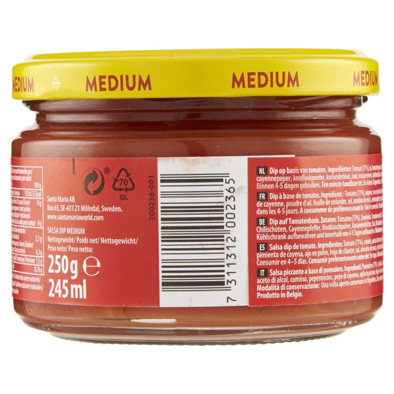 Santa Maria Dip Salsa Medium 250 g