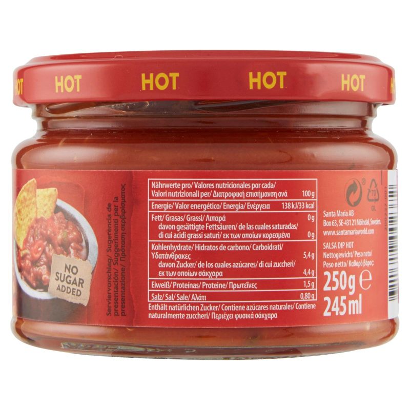 Santa Maria Dip Salsa Hot 250 g