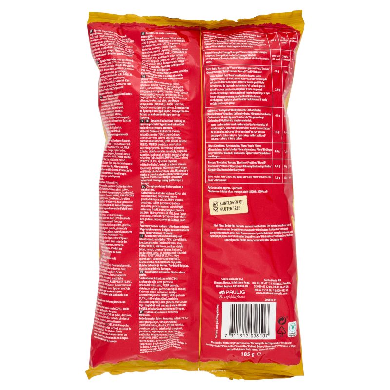 Santa Maria Tortilla Chips Cheese 185 g