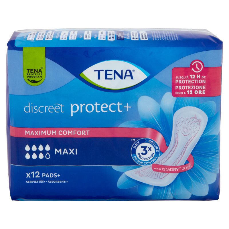 Tena discreet protect+ Maxi Assorbenti 12 pz