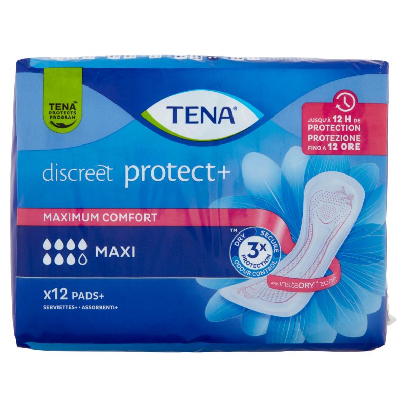 Tena discreet protect+ Maxi Assorbenti 12 pz