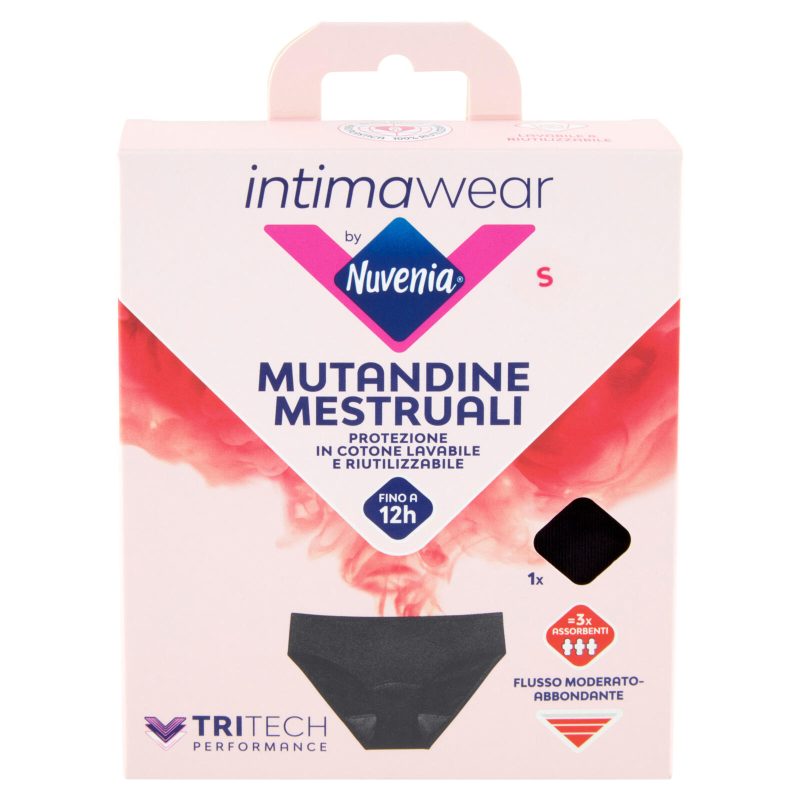 intimawear by Nuvenia Mutandine Mestruali S Nero 1 pz