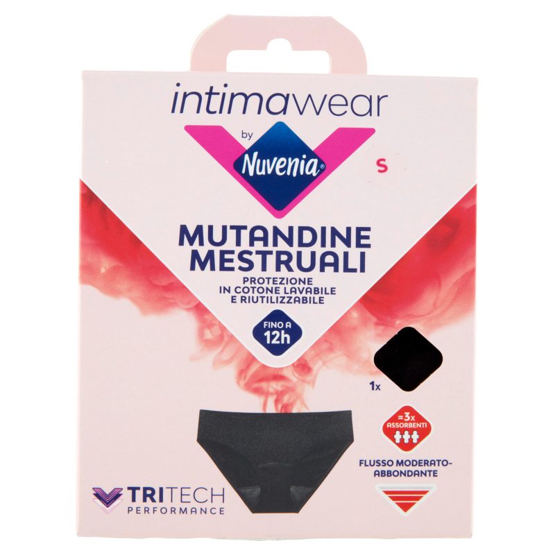 intimawear by Nuvenia Mutandine Mestruali S Nero 1 pz