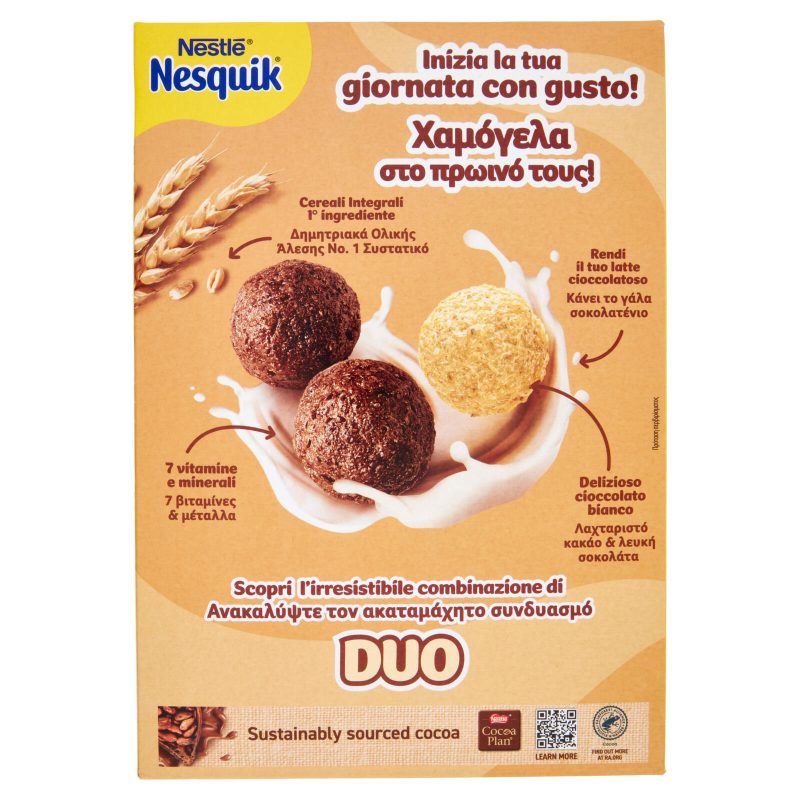 NESQUIK Duo Palline al Cacao e Cioccolato Bianco 325 g