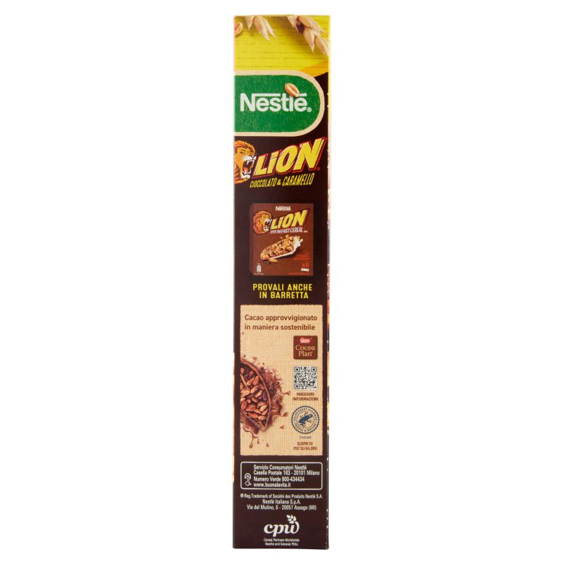 LION Cereali Integrali con Cioccolato e Caramello 
400 g