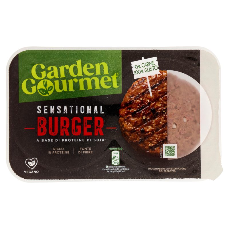 GARDEN GOURMET Sensational Burger Vegano di Soia 2 pezzi 226g