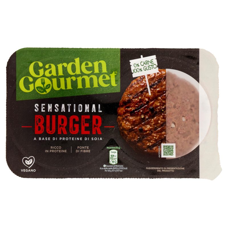 GARDEN GOURMET Sensational Burger Vegano di Soia 2 pezzi 226g