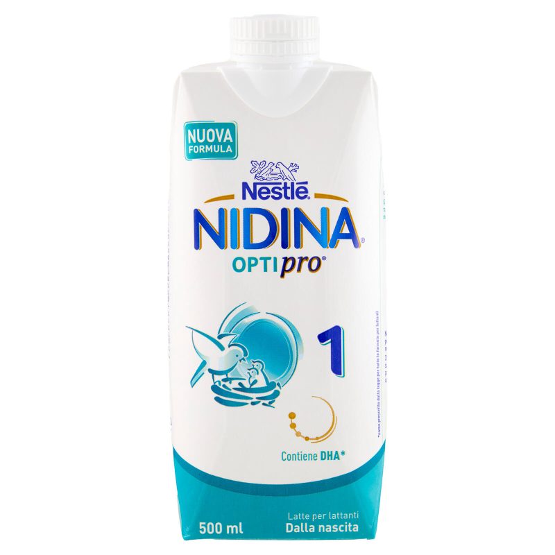 NESTLÉ NIDINA Optipro 1 Latte per lattanti liquido dalla nascita Brick 500ml