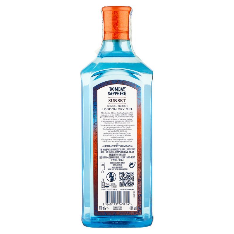 Bombay Sapphire Sunset Special Edition London Dry Gin 700 ml