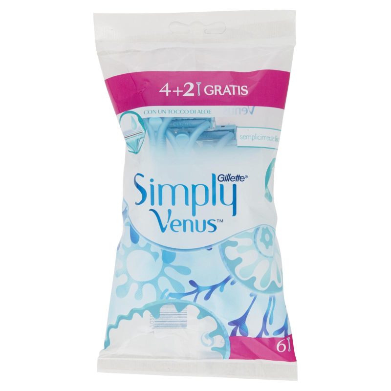 Gillette Venus Simply2 Usa&Getta - 4 rasoi + 2 omaggio