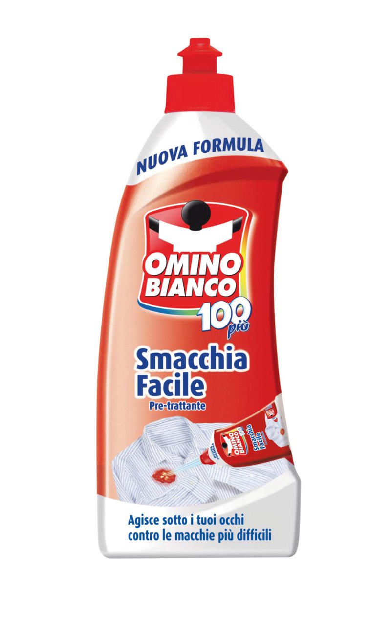 Omino Bianco, Smacchiafacile Pretrattante, Smacchia le macchie più Ostinate, 500ml