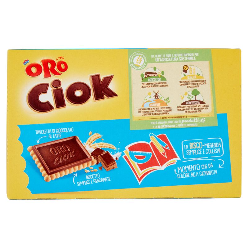 Oro Ciok biscotto con tavoletta di cioccolato al latte - 10 x 25 g