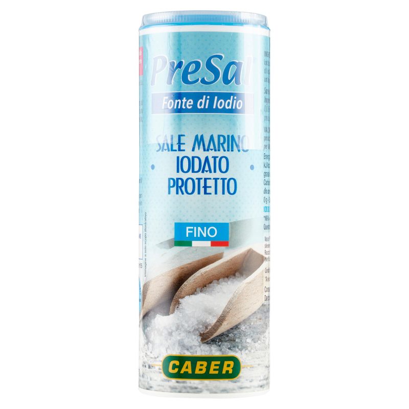 Caber PreSal Sale Marino iodato con Iodio Protetto Fino 220 g