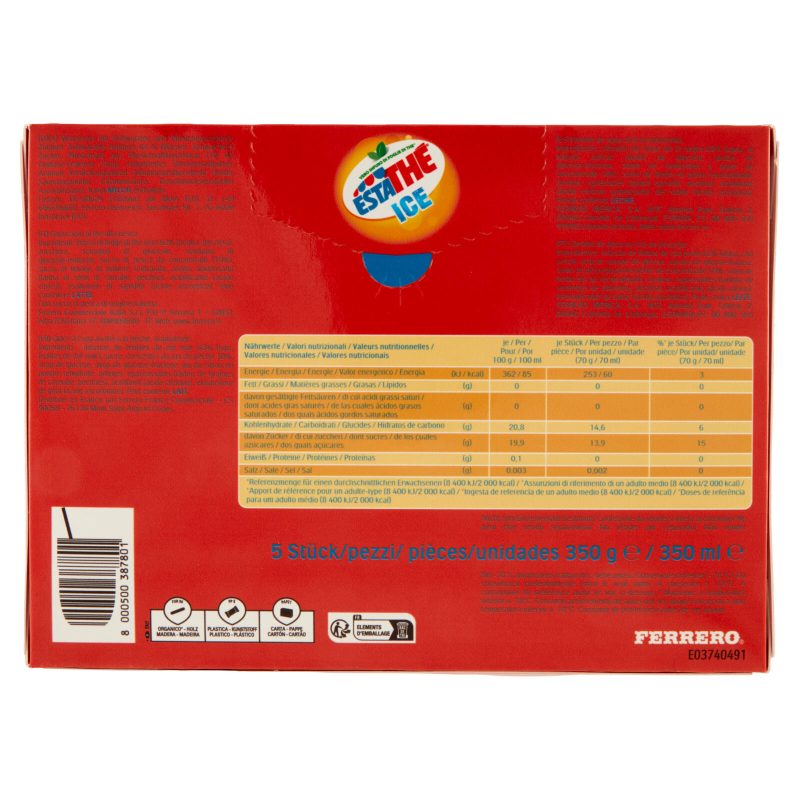 Estathé Ice pesca 5 x 70 g