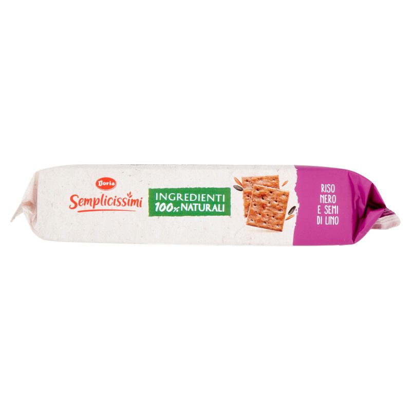 Doria Semplicissimi Crackers Riso Nero e Semi di Lino 245 g