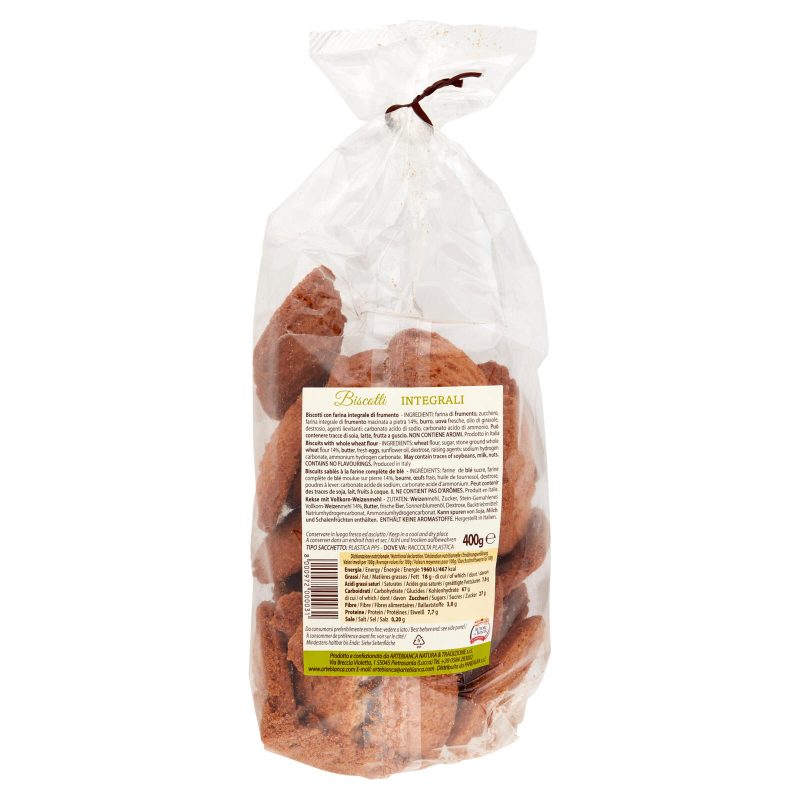 Artebianca Biscotti Integrali 400 g