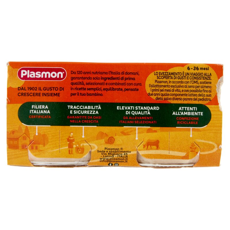 Plasmon Omogeneizzato Pollo e Vitello con cereale 2 x 80 g