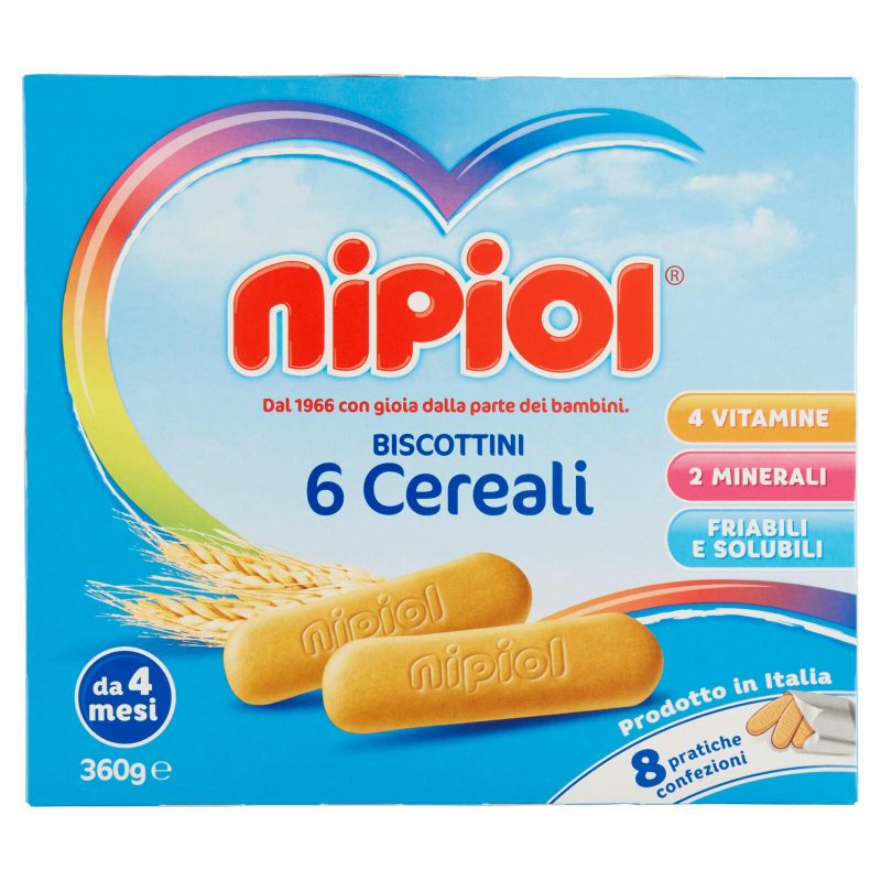 BISCOTTINI NIPIOL
6 Cereali
360 g