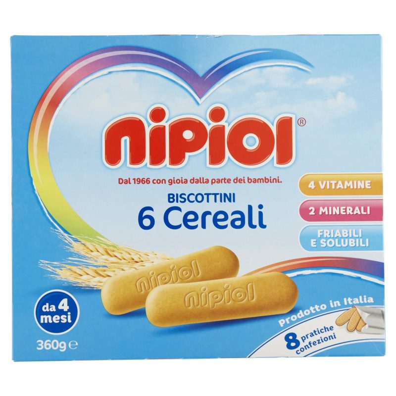 BISCOTTINI NIPIOL
6 Cereali
360 g