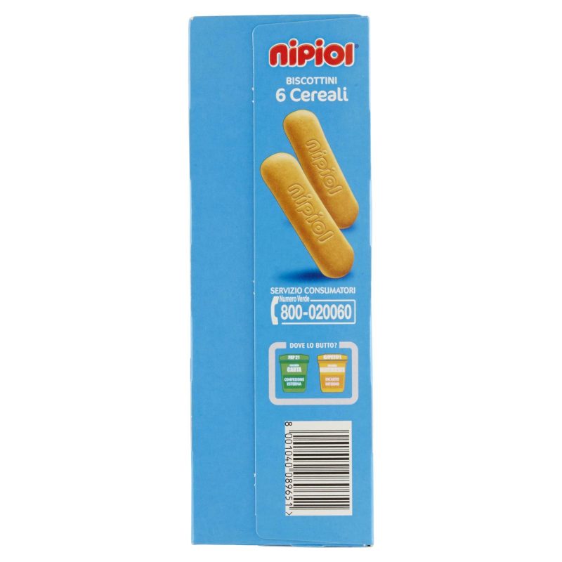 BISCOTTINI NIPIOL
6 Cereali
360 g