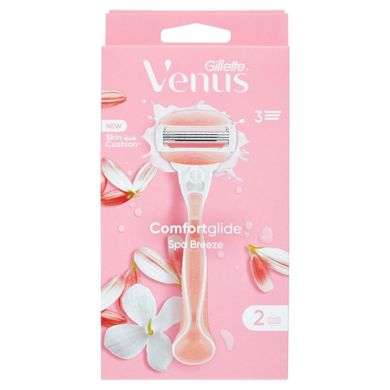 Gillette Venus Rasoio Donna Comfortglide Spa Breeze a 3 Lame, 1 Manico + 2 Lamette Donna