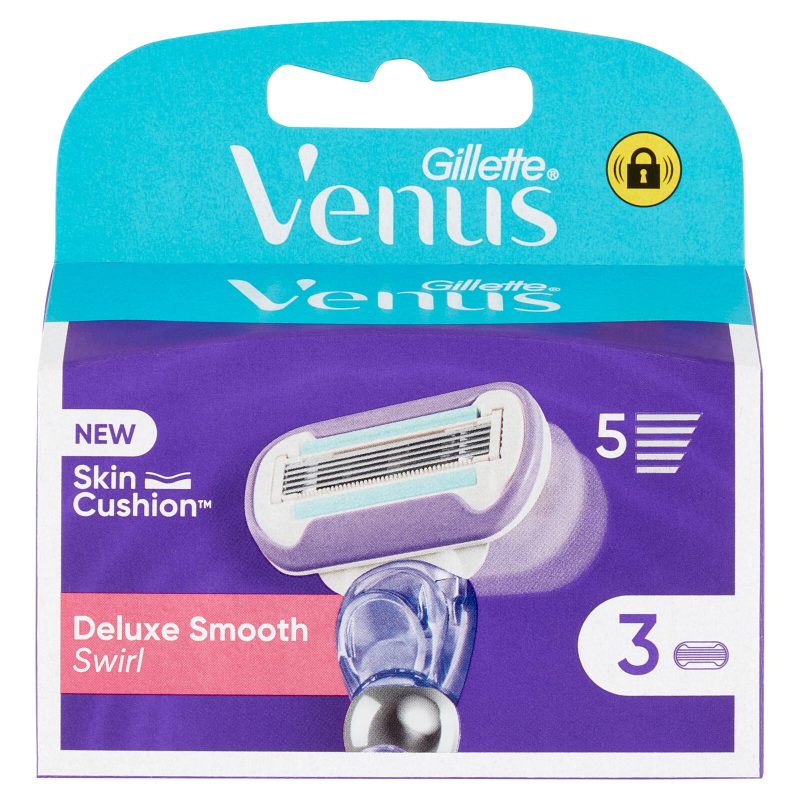 Gillette Venus Lamette Rasoi Donna Deluxe Smooth Swirl per Rasoio a 5 Lame, Confezione da 3