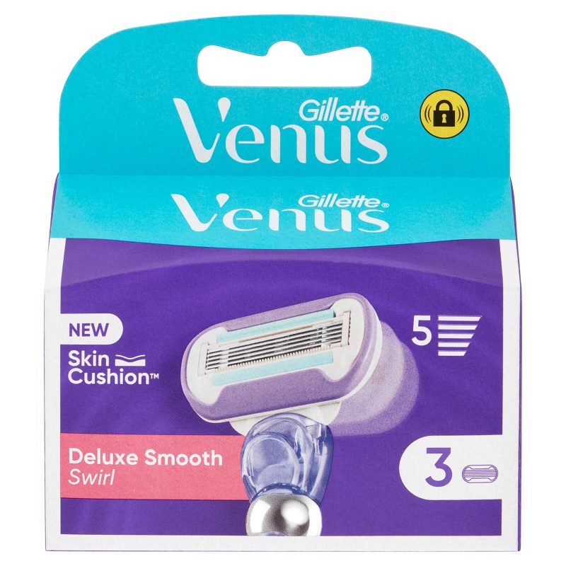 Gillette Venus Lamette Rasoi Donna Deluxe Smooth Swirl per Rasoio a 5 Lame, Confezione da 3