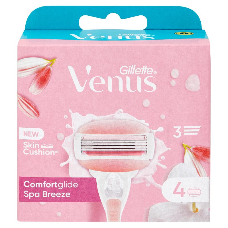 Gillette Venus Lamette Rasoi Donna Comfortglide Spa Breeze per Rasoio a 3 Lame, Confezione da 4