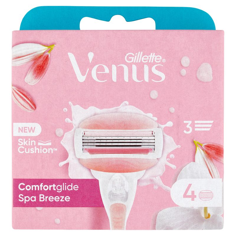 Gillette Venus Lamette Rasoi Donna Comfortglide Spa Breeze per Rasoio a 3 Lame, Confezione da 4