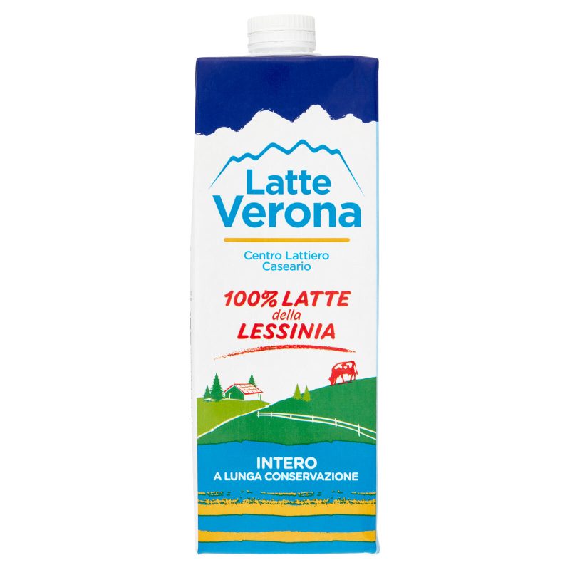 Latte Verona 100% Latte della Lessinia Intero a Lunga Conservazione 1 litro