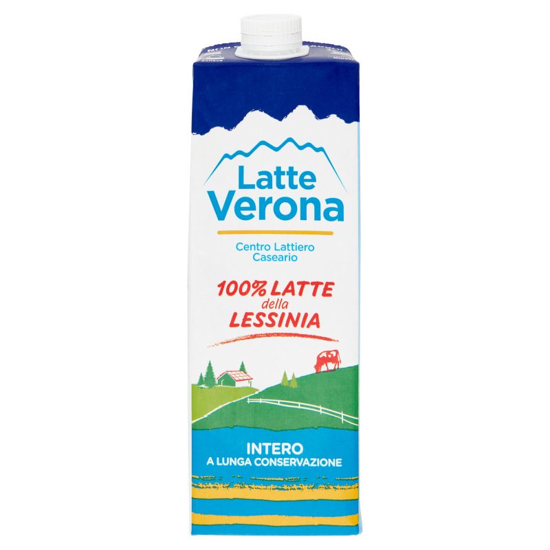 Latte Verona 100% Latte della Lessinia Intero a Lunga Conservazione 1 litro