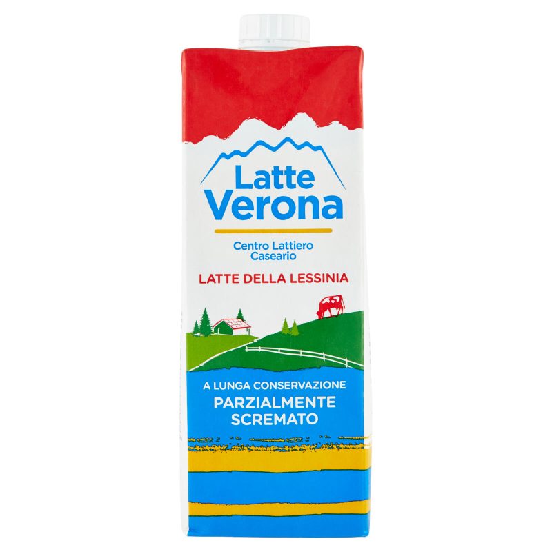 Latte Verona Latte della Lessinia a Lunga Conservazione Parzialmente Scremato 1 L