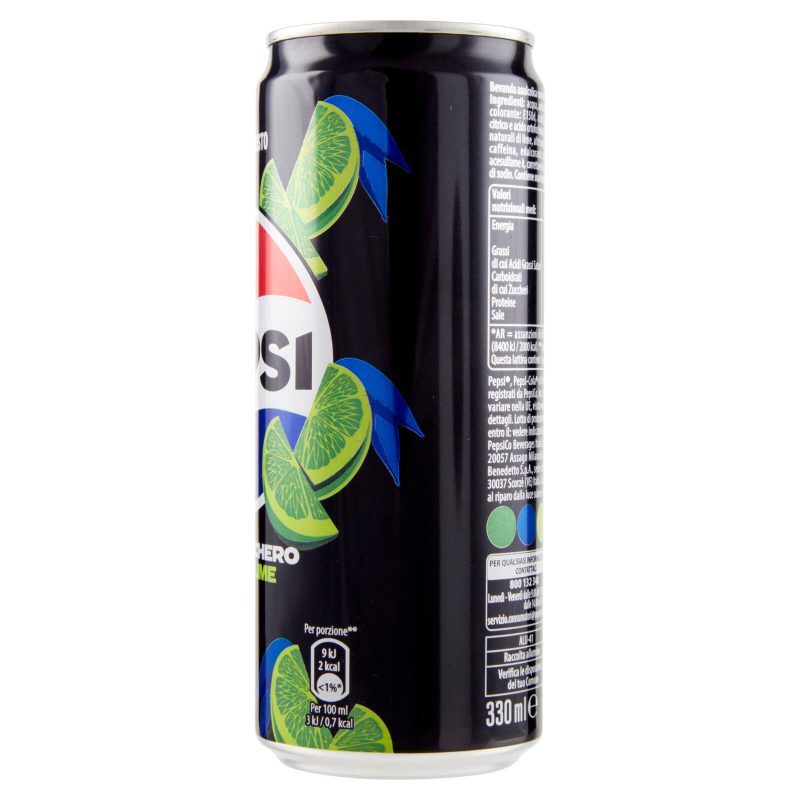 Pepsi Zero Zucchero Gusto Lime 330 ml