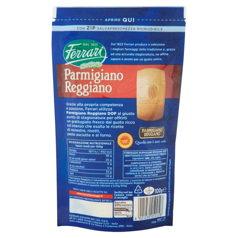 Ferrari Parmigiano Reggiano DOP Grattugiato Fresco 100 g