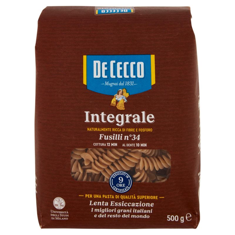 Pasta De Cecco Integrale Fusilli n°34 
500 g