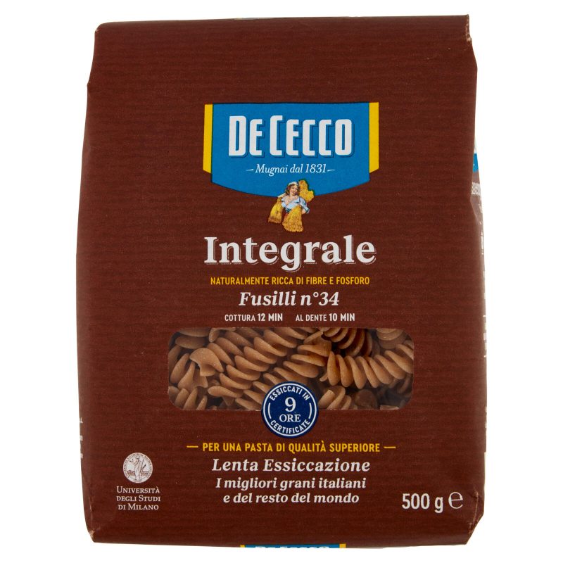 Pasta De Cecco Integrale Fusilli n°34 
500 g