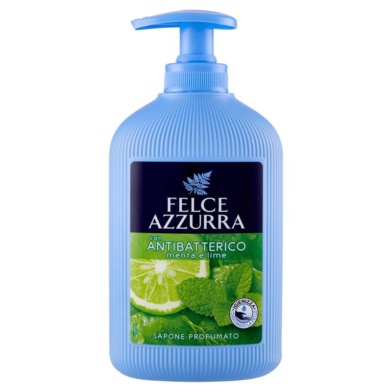 Felce Azzurra con Antibatterico menta e lime Sapone Profumato 300 ml