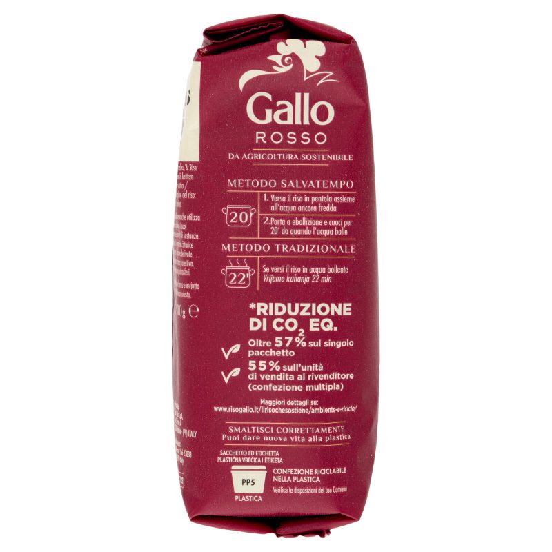 Gallo Rosso da Agricoltura Sostenibile 100% Integrale 500 g