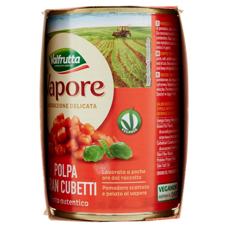 Valfrutta al Vapore Polpa Gran Cubetti 3 x 400 g