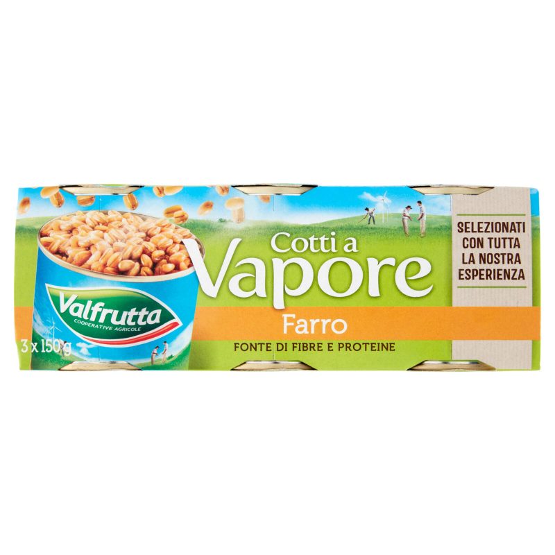 Valfrutta Cotti a Vapore Farro 3 x 150 g