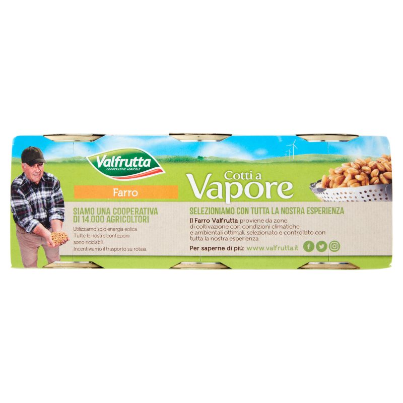 Valfrutta Cotti a Vapore Farro 3 x 150 g