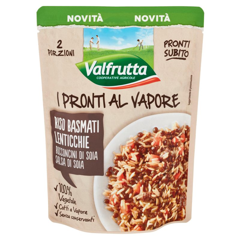 VALFRUTTA PRONTI AL VAPORE RISO BASMATI/LENTICCHIE
220 g