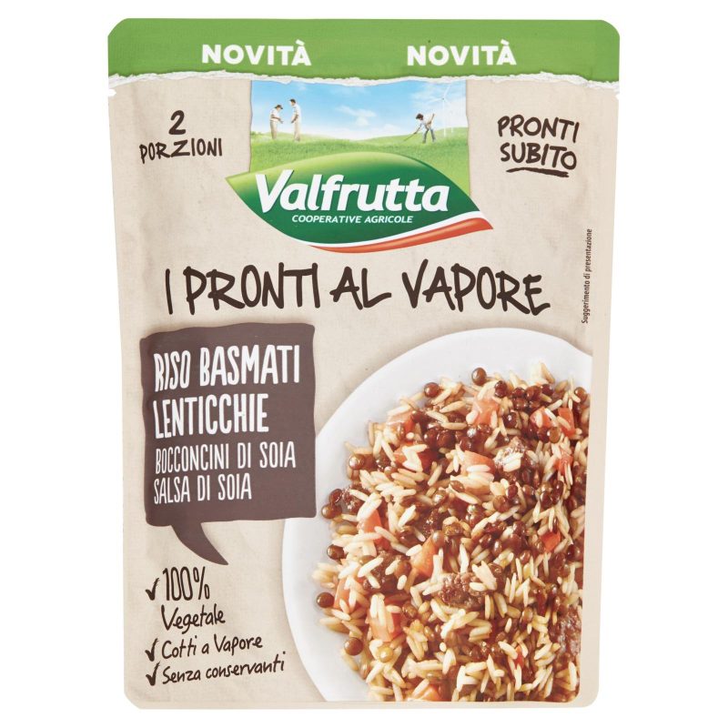 VALFRUTTA PRONTI AL VAPORE RISO BASMATI/LENTICCHIE
220 g