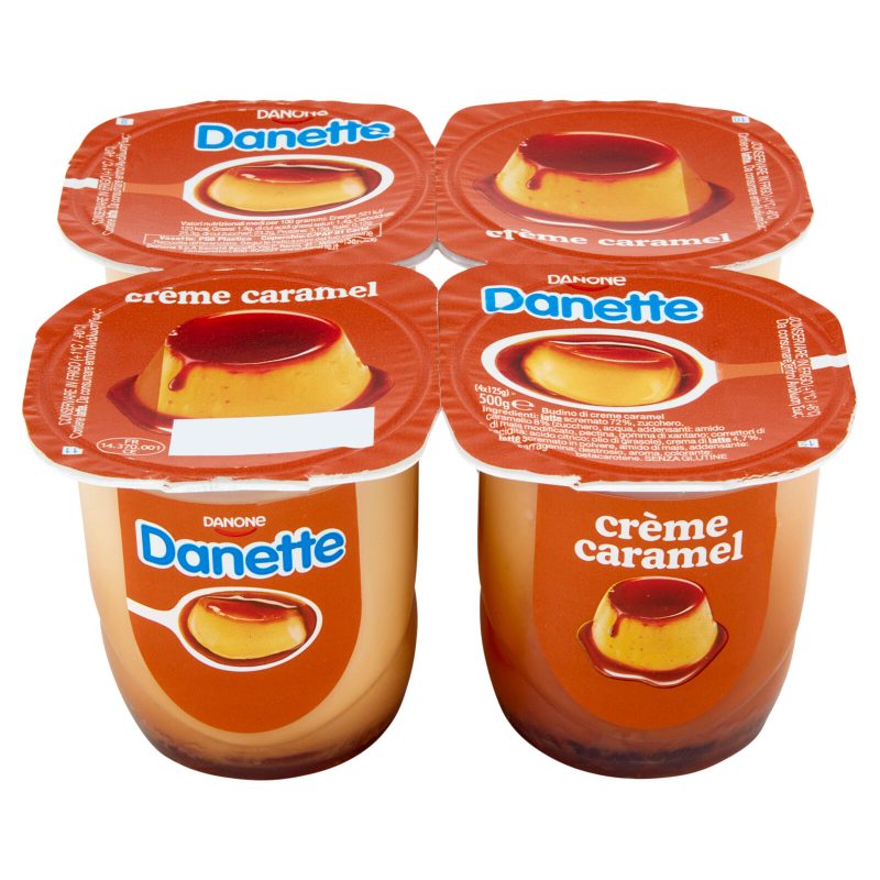 Danette, dessert gusto crème caramel, Senza Glutine, 4x125g