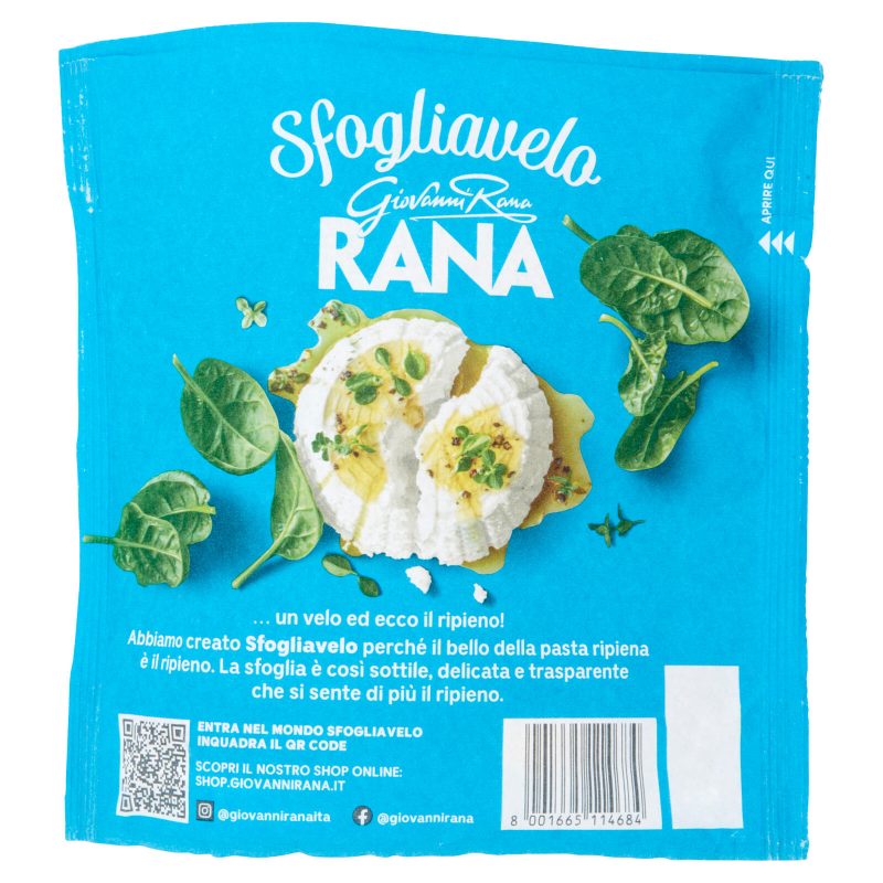 Sfogliavelo Giovanni Rana  Ricotta e Spinaci 
250 g